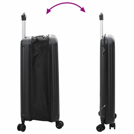 Kuffert med lås Sort 43 x 27 x 66 cm ABS Plastik