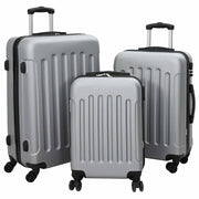 Kuffert med lås 3 pcs Sølv 50 x 31 x 78 cm ABS Plastik