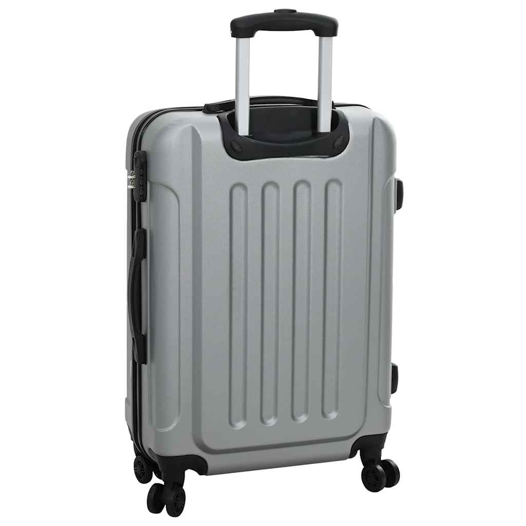 Kuffert med lås 3 pcs Sølv 50 x 31 x 78 cm ABS Plastik