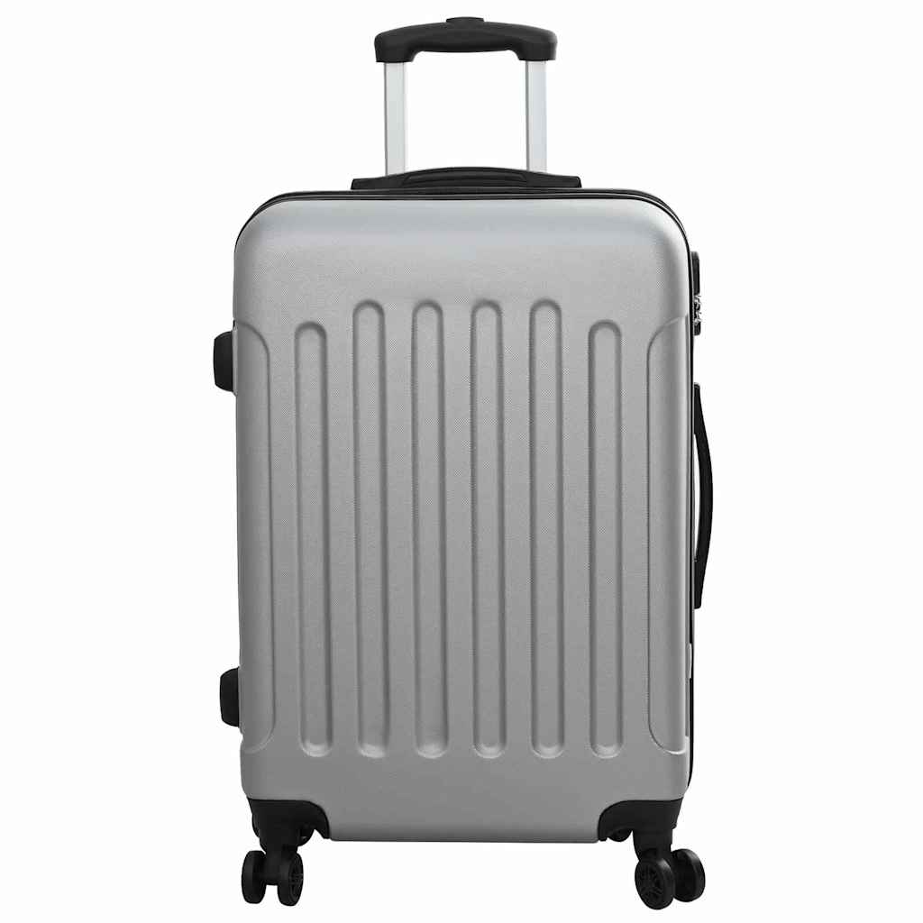 Kuffert med lås 3 pcs Sølv 50 x 31 x 78 cm ABS Plastik