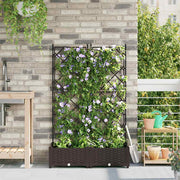 Havekrukke med trellis 2 pcs Brun 80 x 40 x 125.5 cm PP