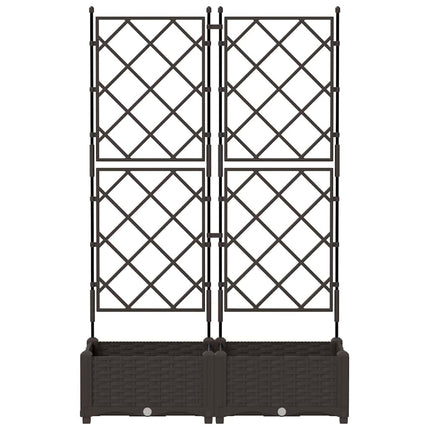 Have Blomsterkrukke 2 stk. Brun 80 x 40 x 125,5 cm PP