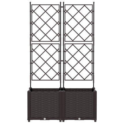 Have Blomsterkrukke 2 stk. Brun 80 x 40 x 143 cm PP