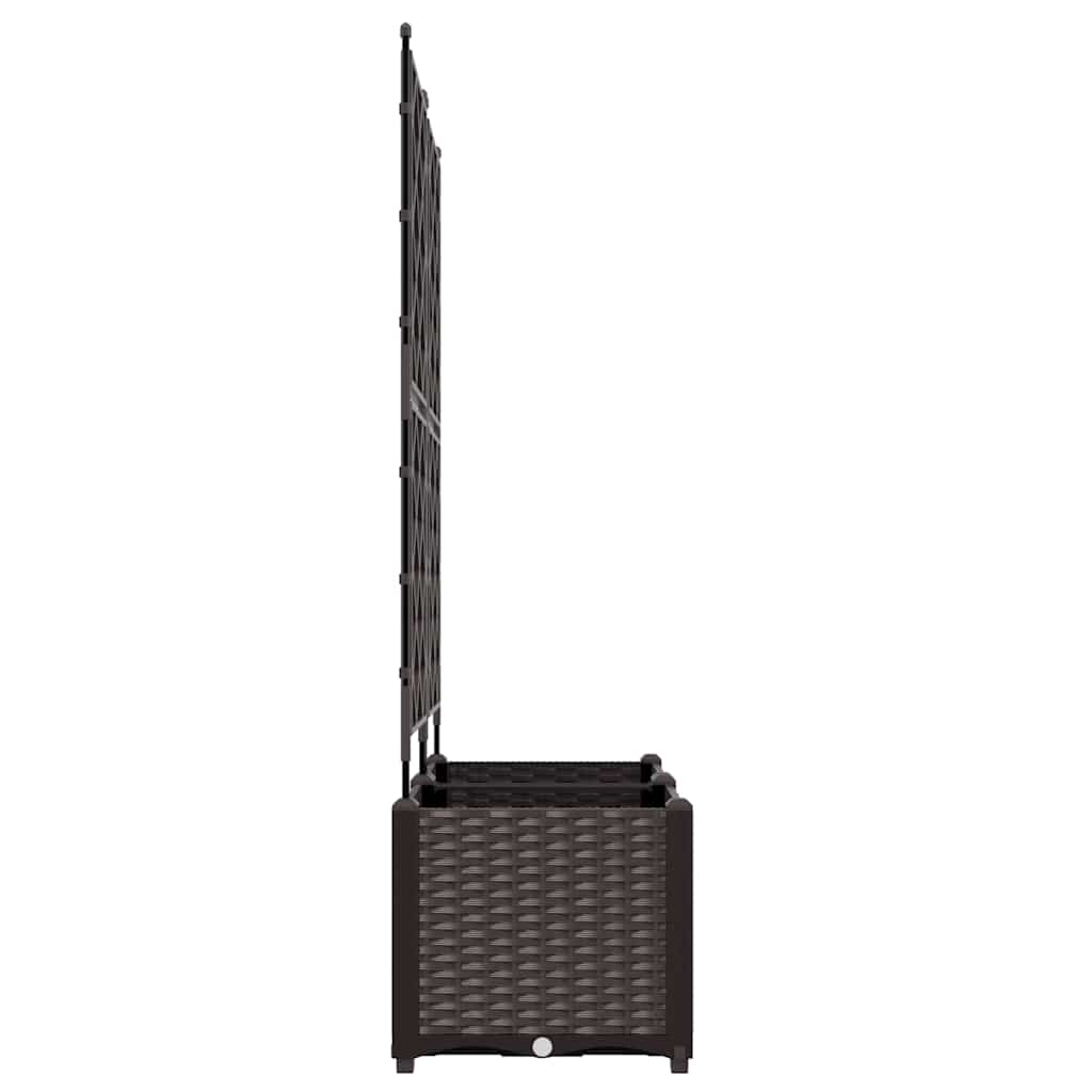 Havekrukke med trellis 2 pcs Brun 80 x 40 x 143 cm PP