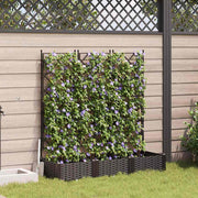Havekrukke med trellis 3 pcs Brun 120 x 40 x 125.5 cm PP