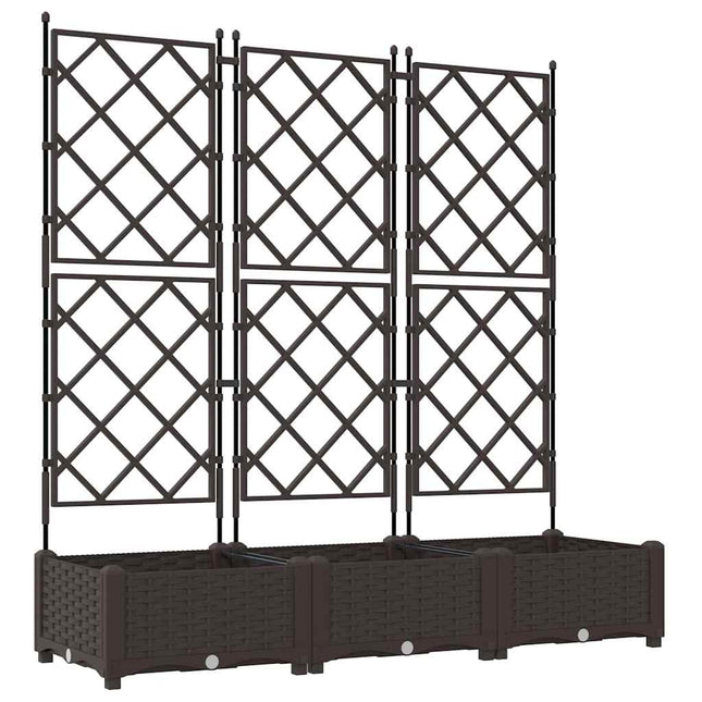 Have Blomsterkrukke 3 stk. Brun 120 x 40 x 125,5 cm PP
