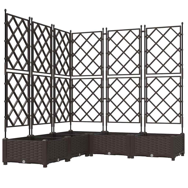 Have Blomsterkrukke 5 stk. Brun 120 x 120 x 125,5 cm PP