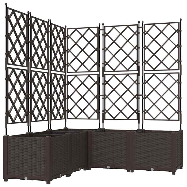 Have Blomsterkrukke 5 stk. Brun 120 x 120 x 143 cm PP