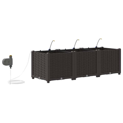 Have Blomsterkrukke 3 stk. Brun 120 x 40 x 37,5 cm PP
