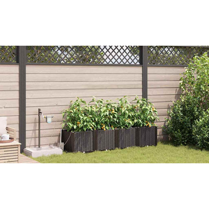 Have Blomsterkrukke 4 stk. Brun 160 x 40 x 37,5 cm PP