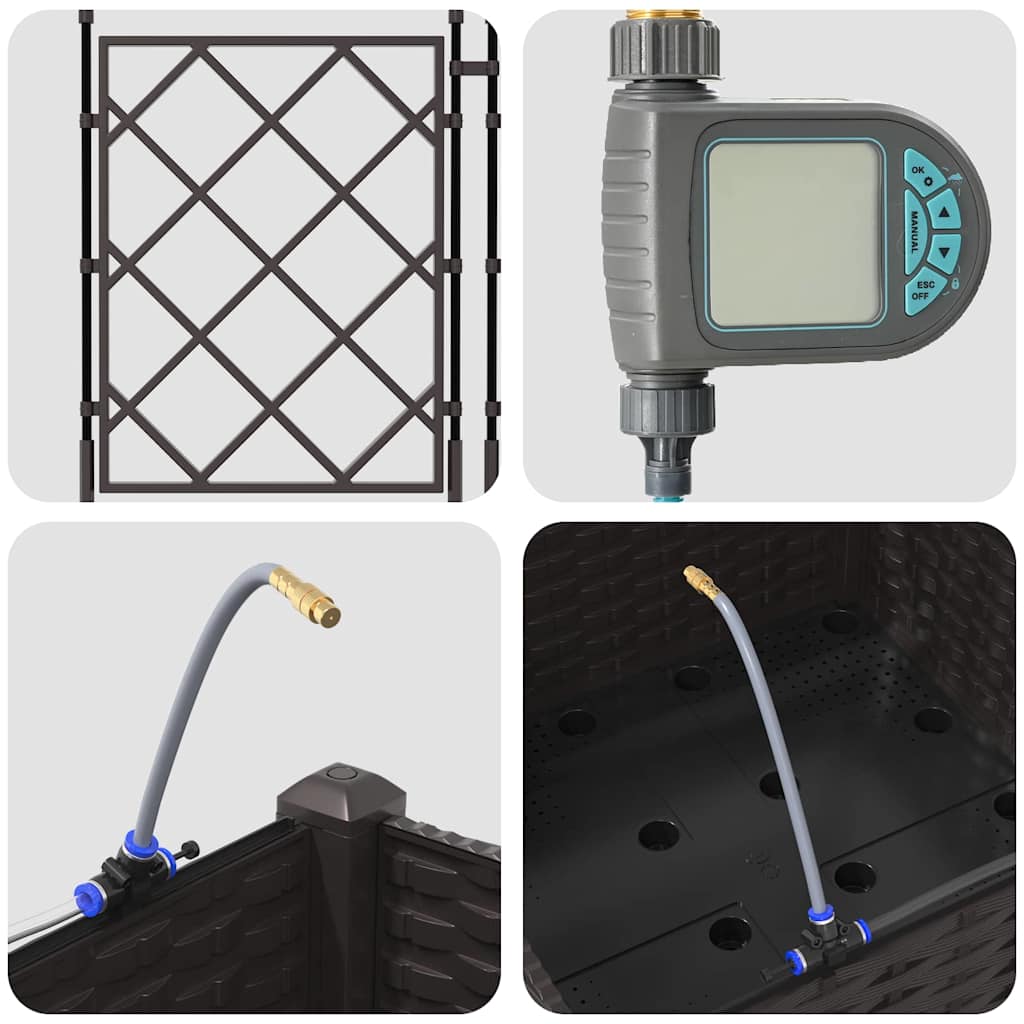 Havekrukker Brun 40 x 40 x 126 cm Stål