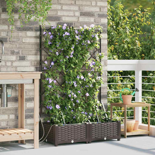 Have Blomsterkrukke 2 stk. Brun 80 x 40 x 126 cm PP