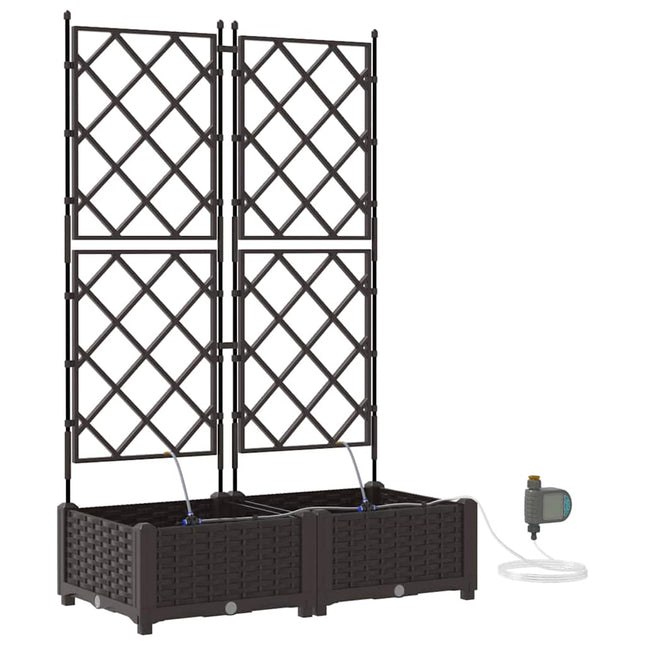 Have Blomsterkrukke 2 stk. Brun 80 x 40 x 126 cm PP