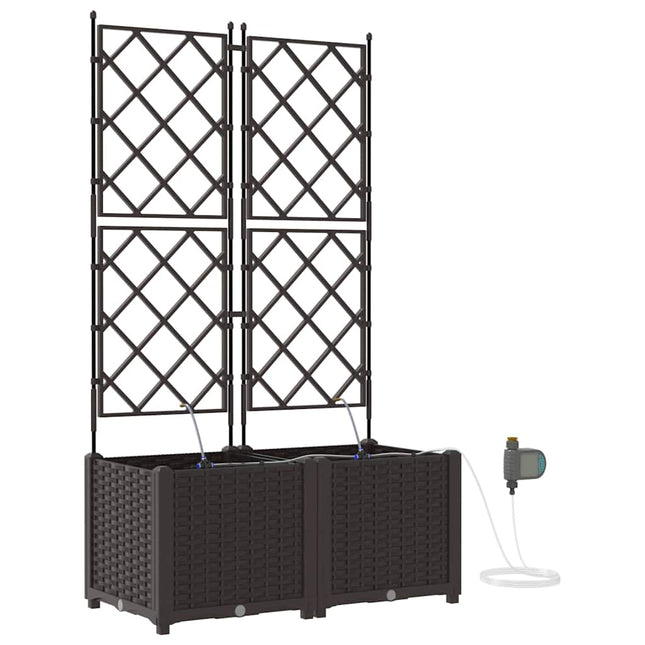 Have Blomsterkrukke 2 stk. Brun 80 x 40 x 142 cm PP