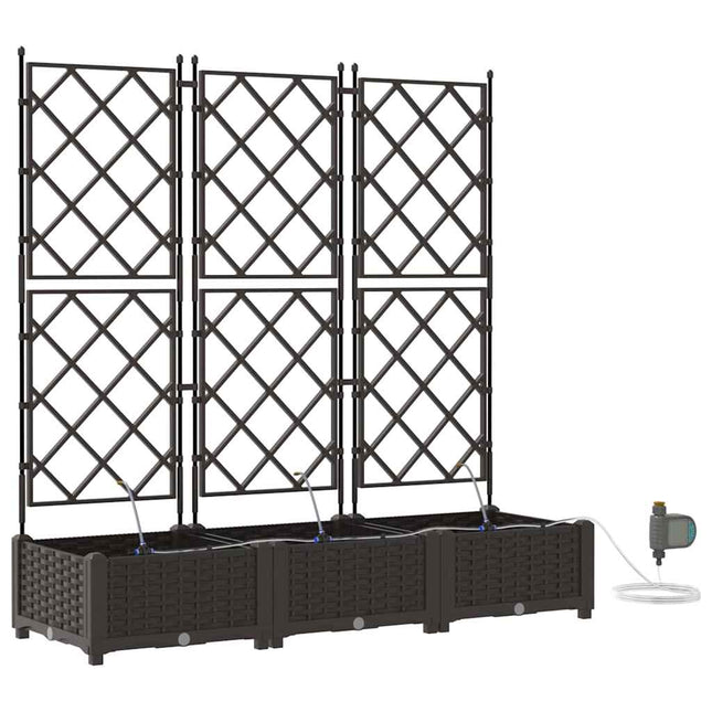 Have Blomsterkrukke 3 stk. Brun 120 x 40 x 126 cm PP
