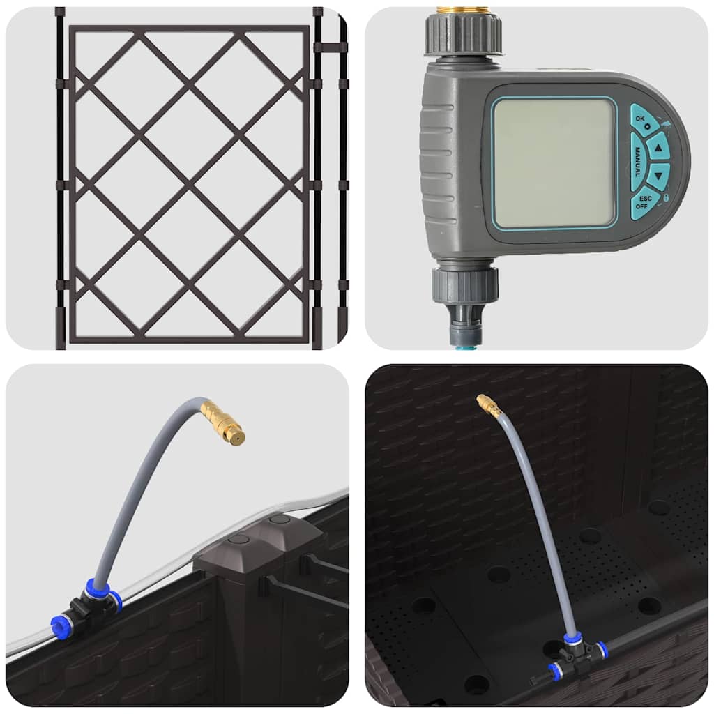 Havekrukker Brun 120 x 40 x 142 cm Stål