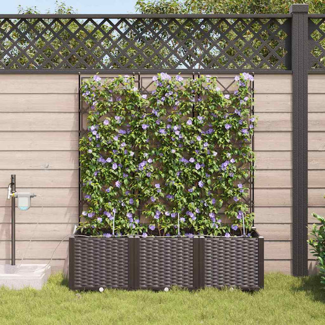 Have Blomsterkrukke 3 stk. Brun 120 x 40 x 142 cm PP