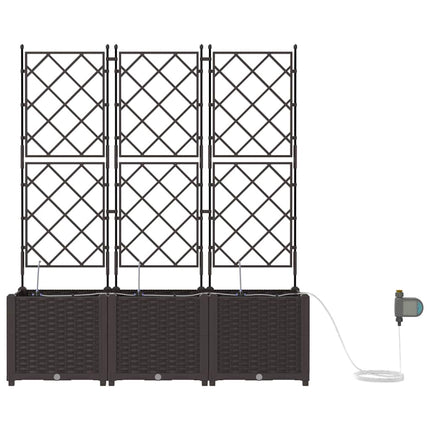 Have Blomsterkrukke 3 stk. Brun 120 x 40 x 142 cm PP