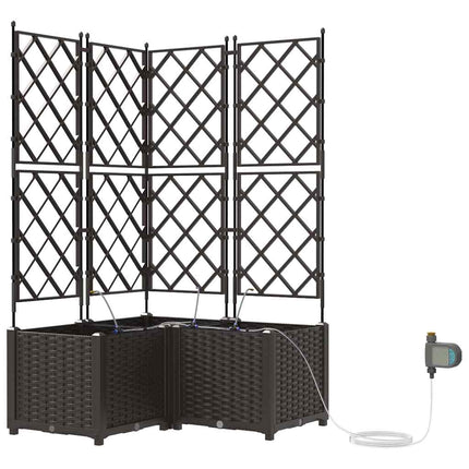 Have Blomsterkrukke 3 stk. Brun 80 x 80 x 142 cm PP