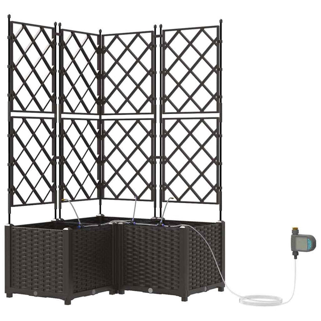 Have Blomsterkrukke 3 stk. Brun 80 x 80 x 142 cm PP