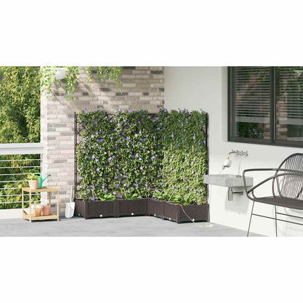 Have Blomsterkrukke 5 stk. Brun 120 x 120 x 126 cm PP