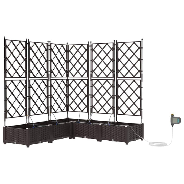 Have Blomsterkrukke 5 stk. Brun 120 x 120 x 126 cm PP