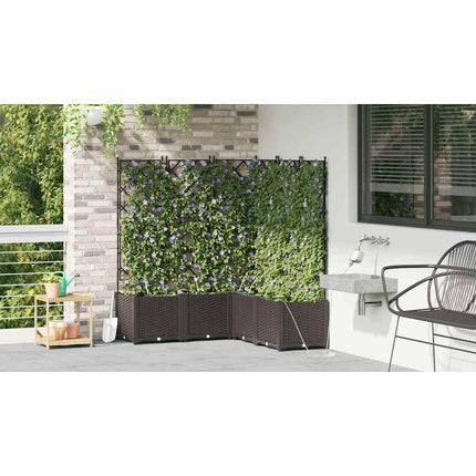 Have Blomsterkrukke 5 stk. Brun 120 x 120 x 142 cm PP