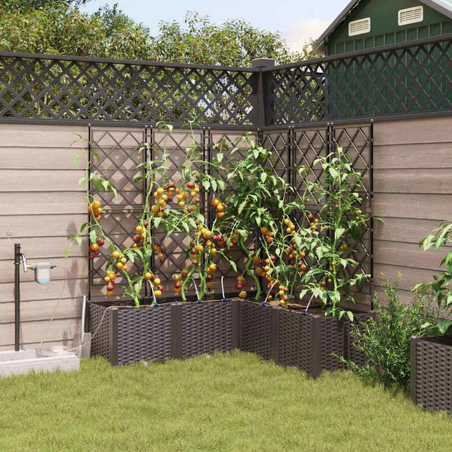 Have Blomsterkrukke 5 stk. Brun 120 x 120 x 142 cm PP