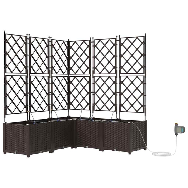 Have Blomsterkrukke 5 stk. Brun 120 x 120 x 142 cm PP