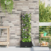 Havekrukke med trellis Sort 40 x 40 x 125.5 cm PP