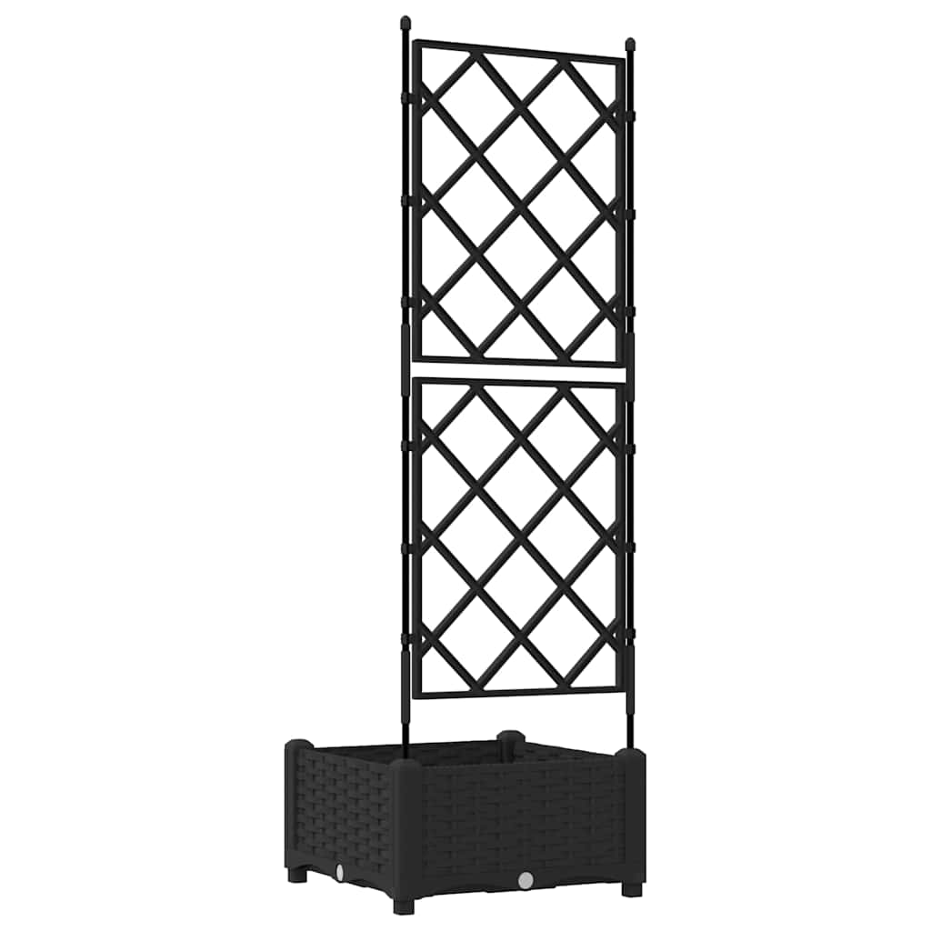 Havekrukke med trellis Sort 40 x 40 x 125.5 cm PP