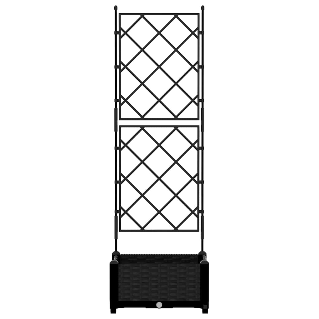 Havekrukke med trellis Sort 40 x 40 x 125.5 cm PP