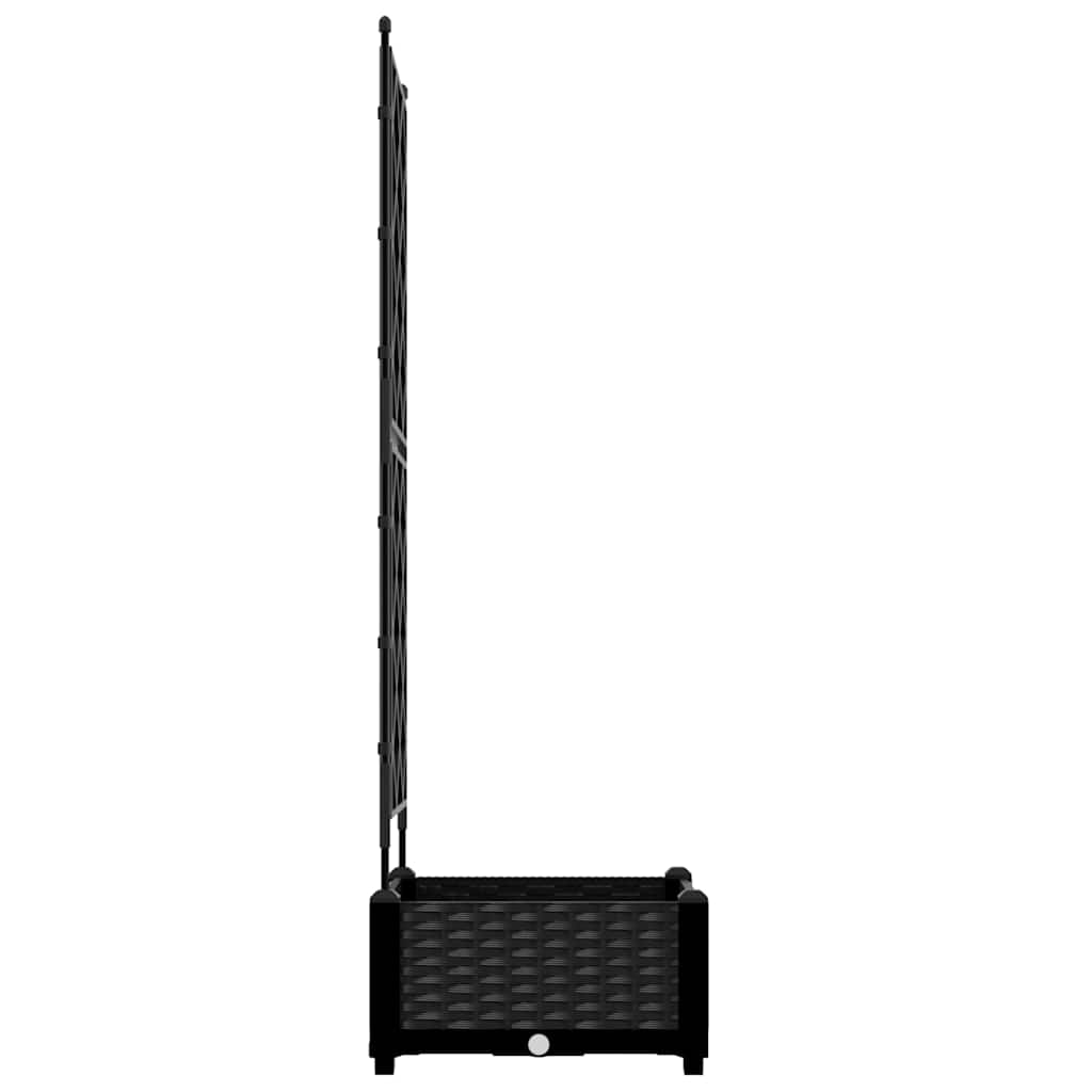 Havekrukke med trellis Sort 40 x 40 x 125.5 cm PP