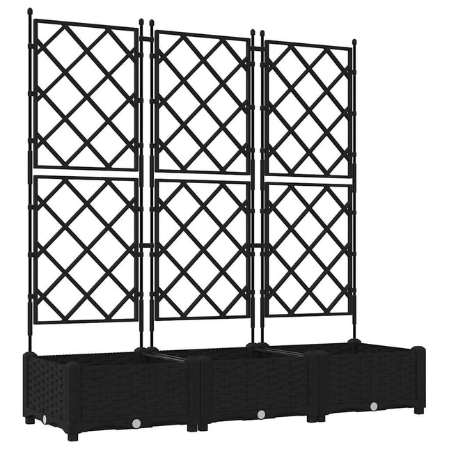 Have Blomsterkrukke 3 stk. Sort 120 x 40 x 125,5 cm PP