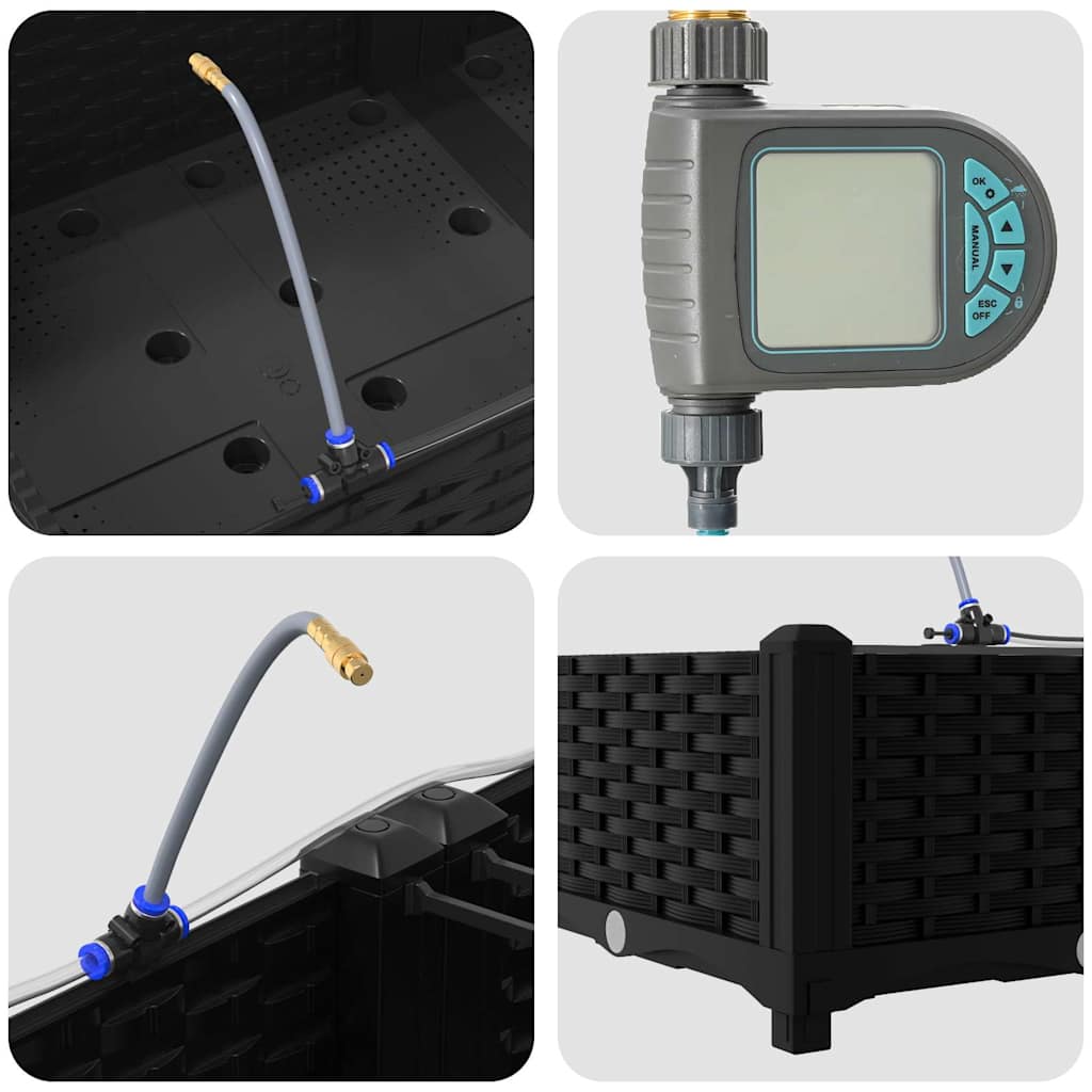 Havekrukker Sort 160 x 40 x 22 cm Stål