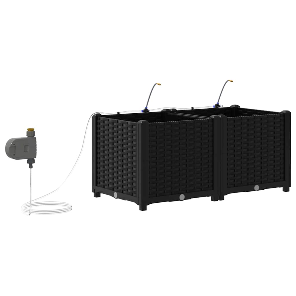 Havekrukker Sort 80 x 40 x 37,5 cm Stål