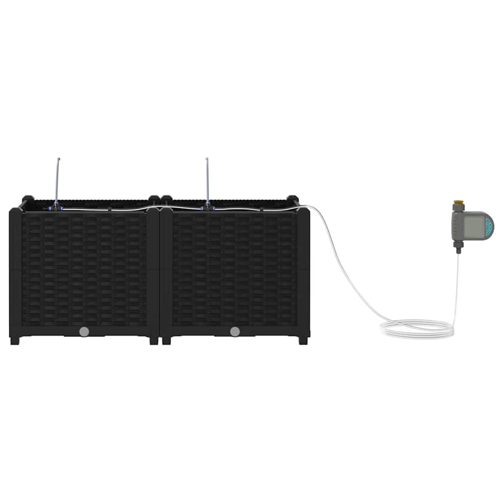 Havekrukker Sort 80 x 40 x 37,5 cm Stål