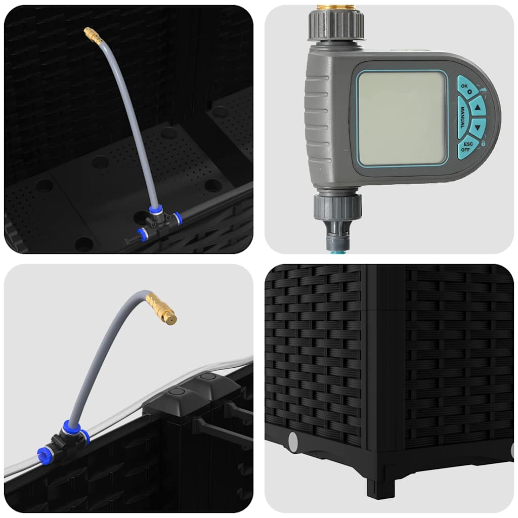 Havekrukker Sort 120 x 40 x 37,5 cm Stål