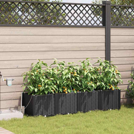 Have Blomsterkrukke 4 stk. Sort 160 x 40 x 37,5 cm PP