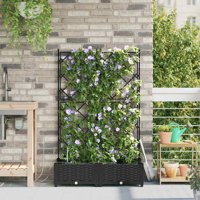 Have Blomsterkrukke 2 stk. Sort 80 x 40 x 126 cm PP