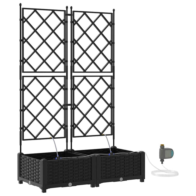 Have Blomsterkrukke 2 stk. Sort 80 x 40 x 126 cm PP
