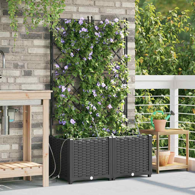 Have Blomsterkrukke 2 stk. Sort 80 x 40 x 142 cm PP
