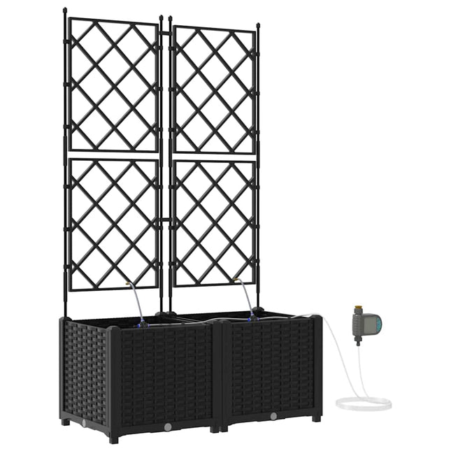 Have Blomsterkrukke 2 stk. Sort 80 x 40 x 142 cm PP