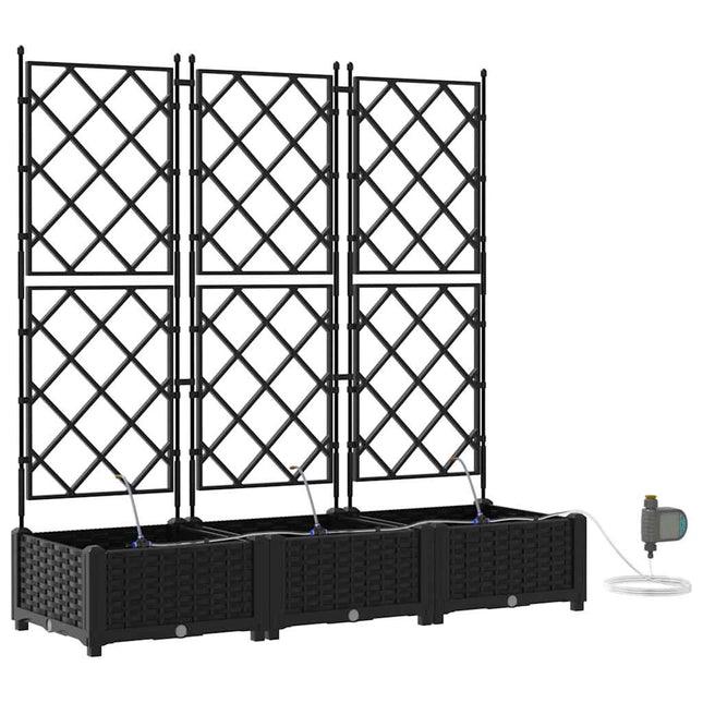 Have Blomsterkrukke 3 stk. Sort 120 x 40 x 126 cm PP
