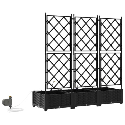 Have Blomsterkrukke 3 stk. Sort 120 x 40 x 126 cm PP