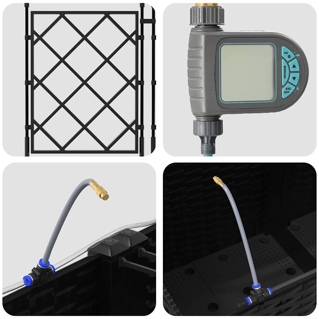 Havekrukker Sort 120 x 40 x 142 cm Stål