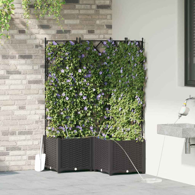 Have Blomsterkrukke 3 stk. Sort 80 x 80 x 142 cm PP