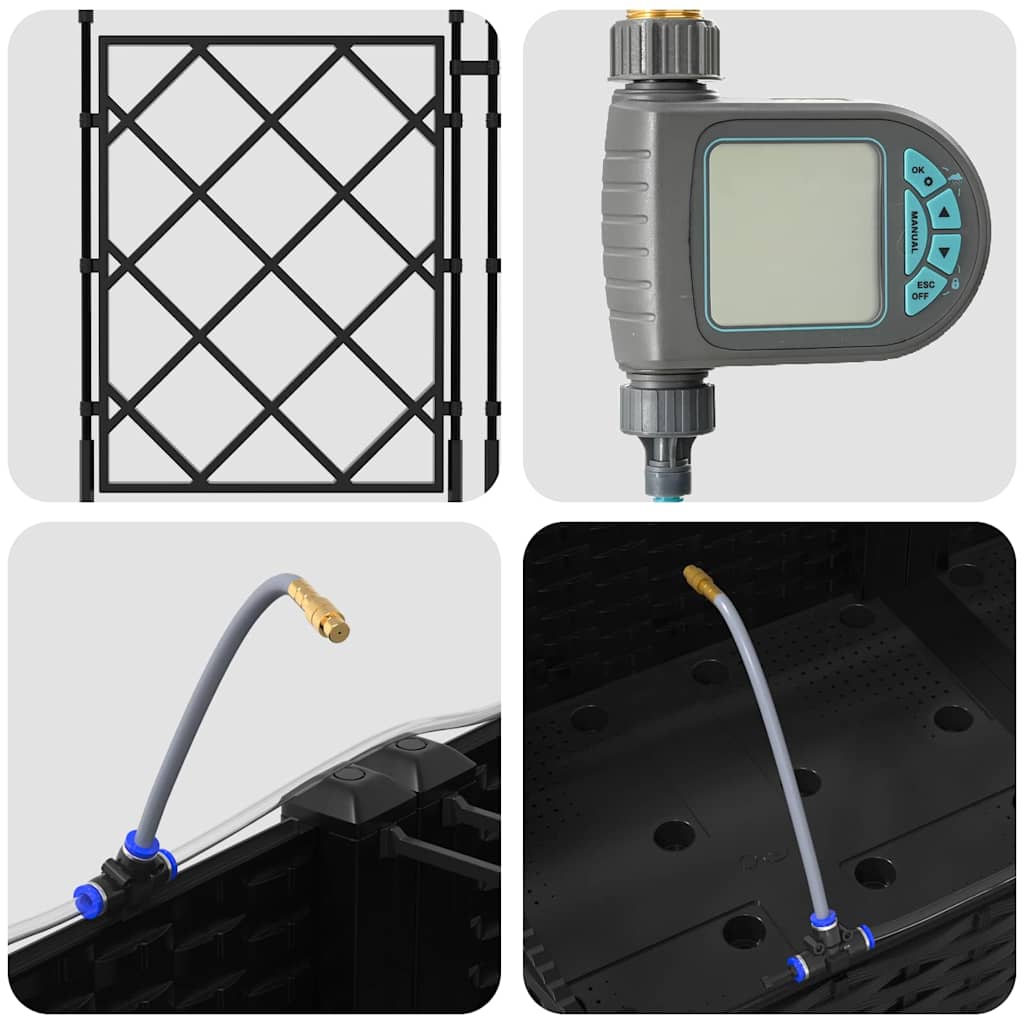 Havekrukker Sort 120 x 120 x 126 cm Stål