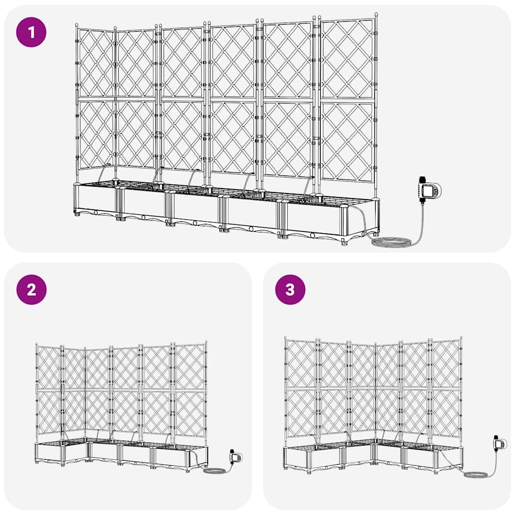 Havekrukker Sort 120 x 120 x 126 cm Stål