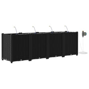 Have Blomsterkrukke 4 pcs Sort 160 x 40 x 53 cm Stål